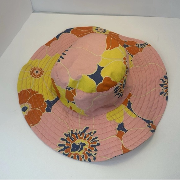 Zara Floral Wide Brim Sun Colorful Bucket Hat - Picture 5 of 5